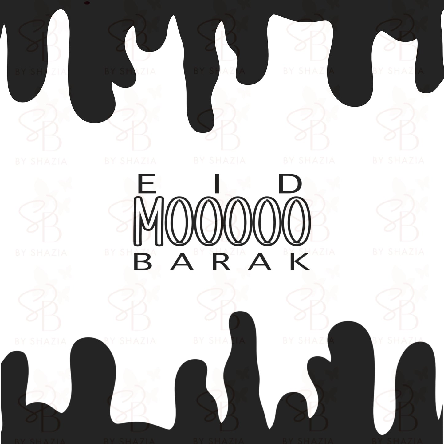 Digital Download - Eid Moobarak Cow Print - 2"x 2"Square Tags