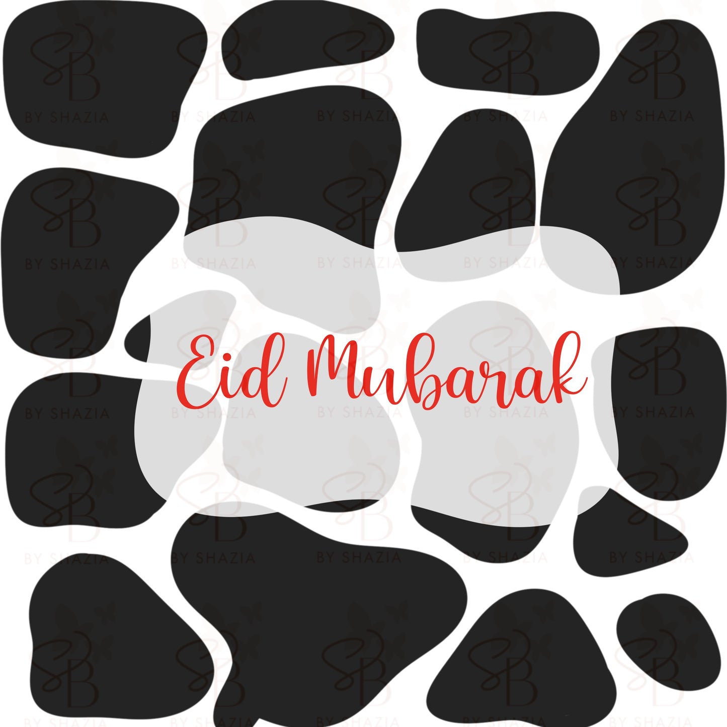 Digital Download - Eid Mubarak Cow Print - 2"x 2"Square Tags